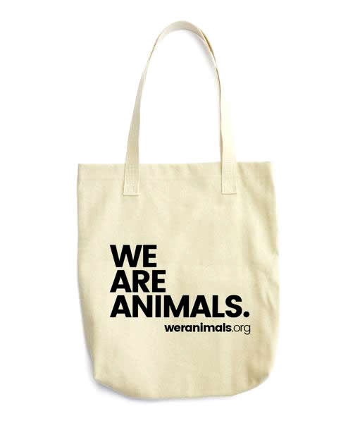 WE ARE ANIMALS TOTE CANVAS